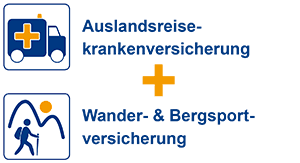 Auslandsreiseversicherung + Wander- & Bergsportversicherung - Spezialversicherung