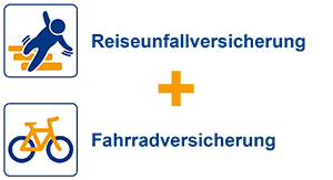 Reiseunfallversicherung + Fahrradversicherung