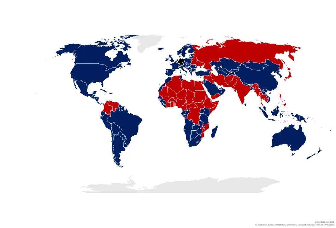 TravelSecure Reisewarnung Corona Weltkarte
