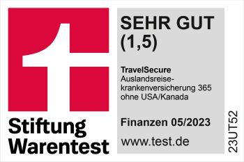 Finanztestsiegel 2023 Langzeit-Auslandskrankenversicherungen ohne USA & Kanada Note Sehr gut