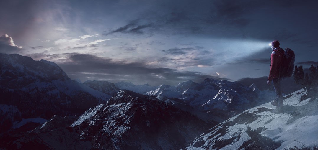 Sichtverlust beim Wandern durch Wetterumschwung und Dunkelheit