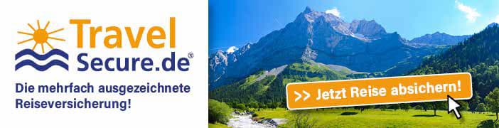 TravelSecure Bannerwerbung Billboard: Jetzt Reise absichern! TravelSecure Bannerwerbung Billboard: Jetzt Reise absichern!